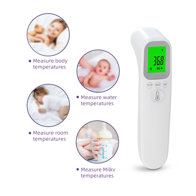 Office Hospital Supermarket Intelligent Professional Automatic LCD Forehead Non Contact CE Digital Infrared Thermometer
