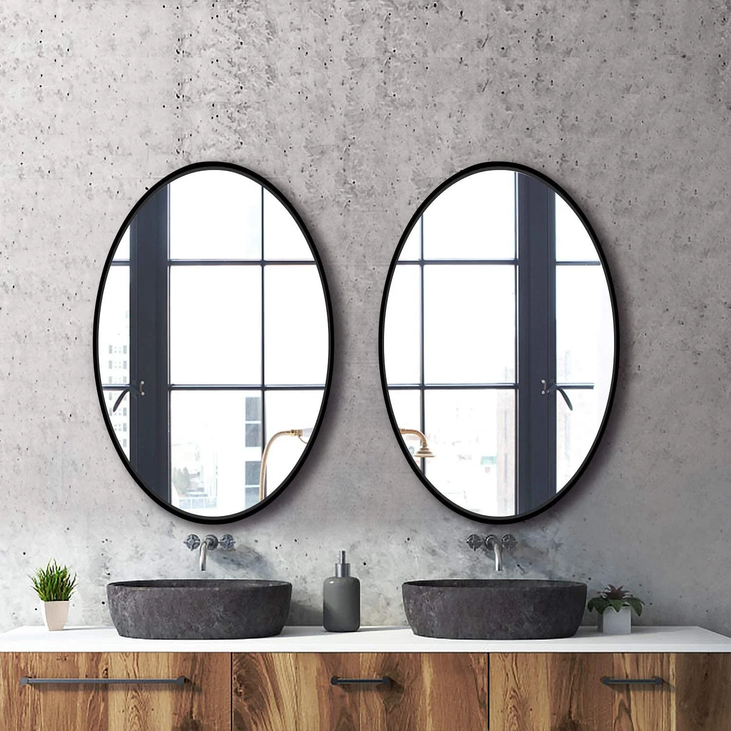 Décoration maison miroir encadré Rectangle arrondi Salon de beauté Salle de bains Miroirs Miroir de courtoisie