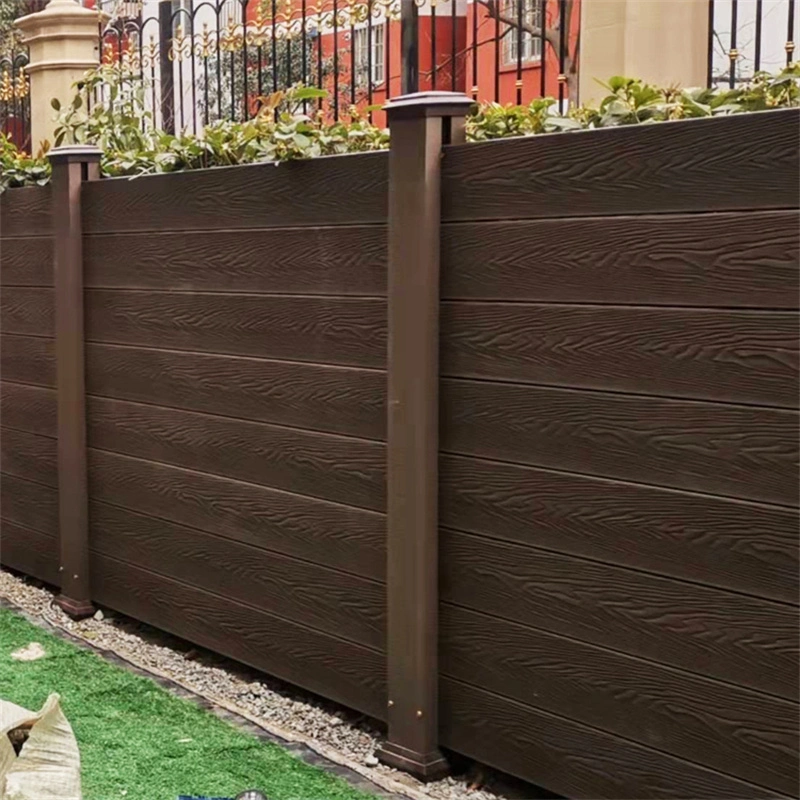 Anti-Aging Morden Style Decorative Aluminum Wall Wood Plastic Composite Garden Fencing