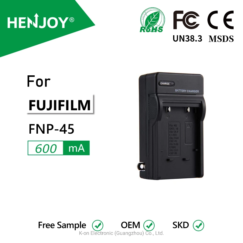 Cargador HEnjoy® FNP-45, NP-45 para Fujifilm/FUJI FinePix Jx250, Jx400, J38, J10, J20, Jx520, Jx580, Jx300, Jx680, Jx370, Jv200, Jv100, Jz250, Jz300, T550