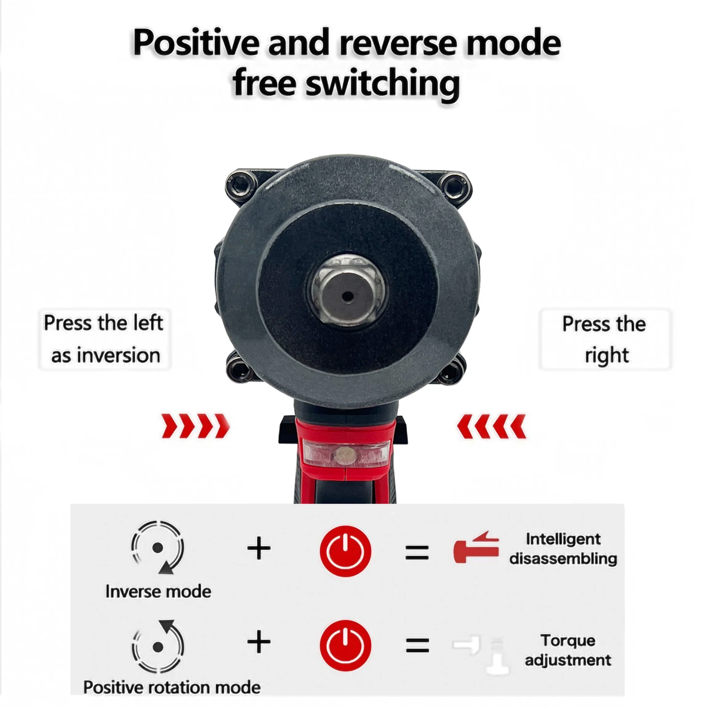 Amostra Wosai disponível a 800 nm impacto portátil de bateria sem fios de elevado binário Conjunto de chaves de roquete