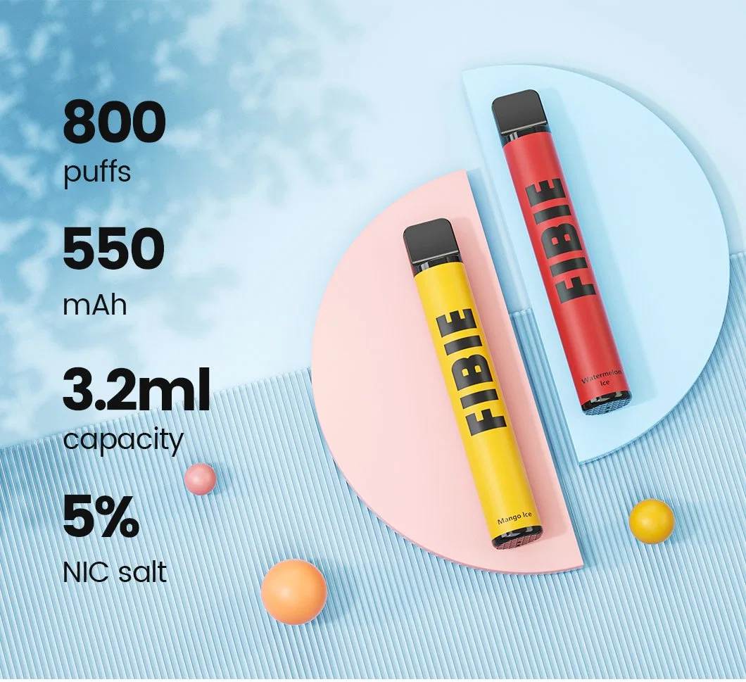 Shenzhen OEM ODM Customized Disposable/Chargeable Vape Fibie 800 Puffs E-CIGS for Quiting Smoking Electronic Cigarette Vape Pod Wholesale/Supplier I Vape