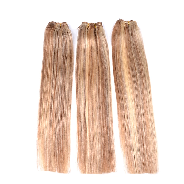 1PC Remy Hair Weaves Straight 100grams Indian Human Hair Weaving Double Wefted Black Brown Blonde Weft Hair 18" 20" 22" 24"