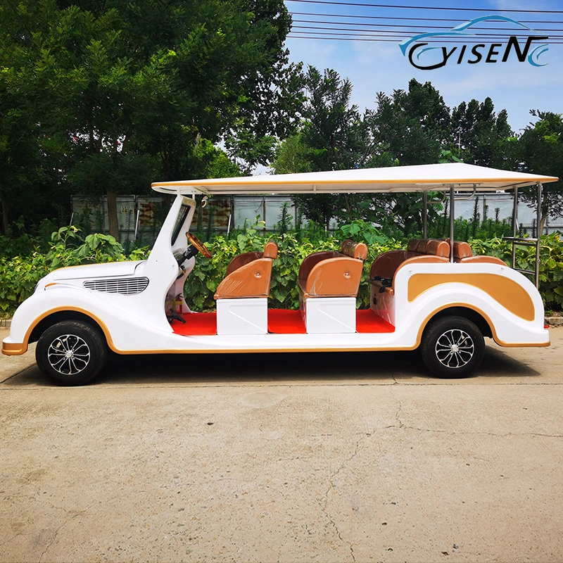 Yisen Auto Golf Cart 2 4 6 8 Seats Wholesale Electric Sightseeing Bus Golf Buggy Sightseeing Vehicle Electric Utility Golf Car Factory Golf Cart