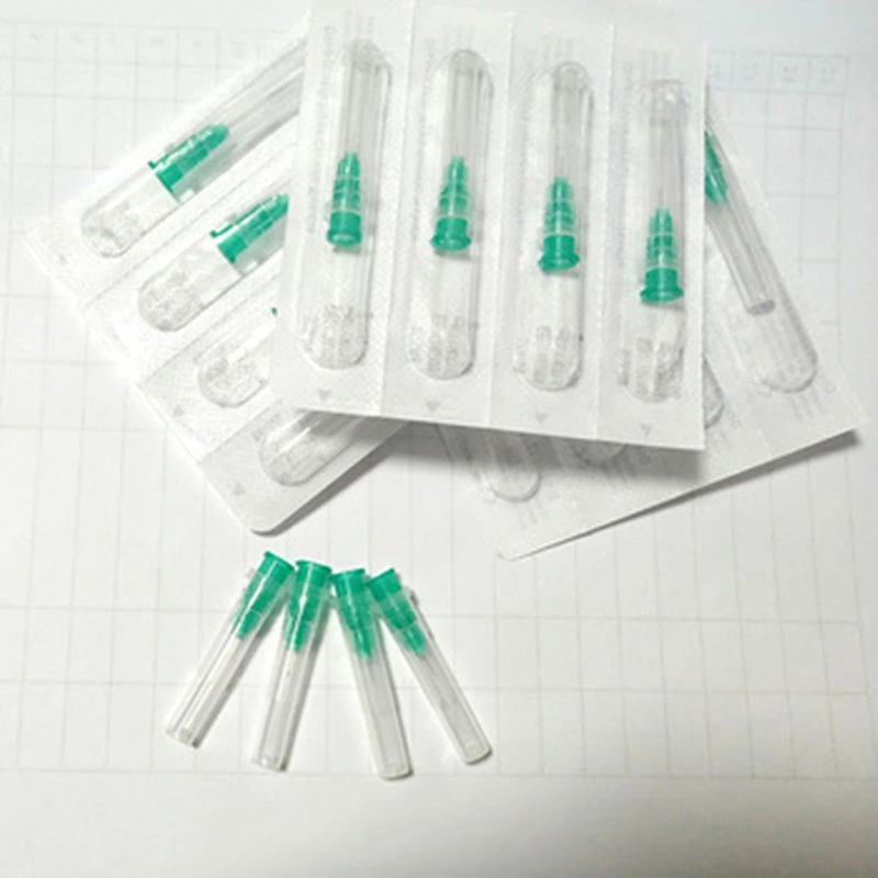 Agulha pequena de seringa hipodérmica descartável médica de alta qualidade, 30 g/32 g/34 G.