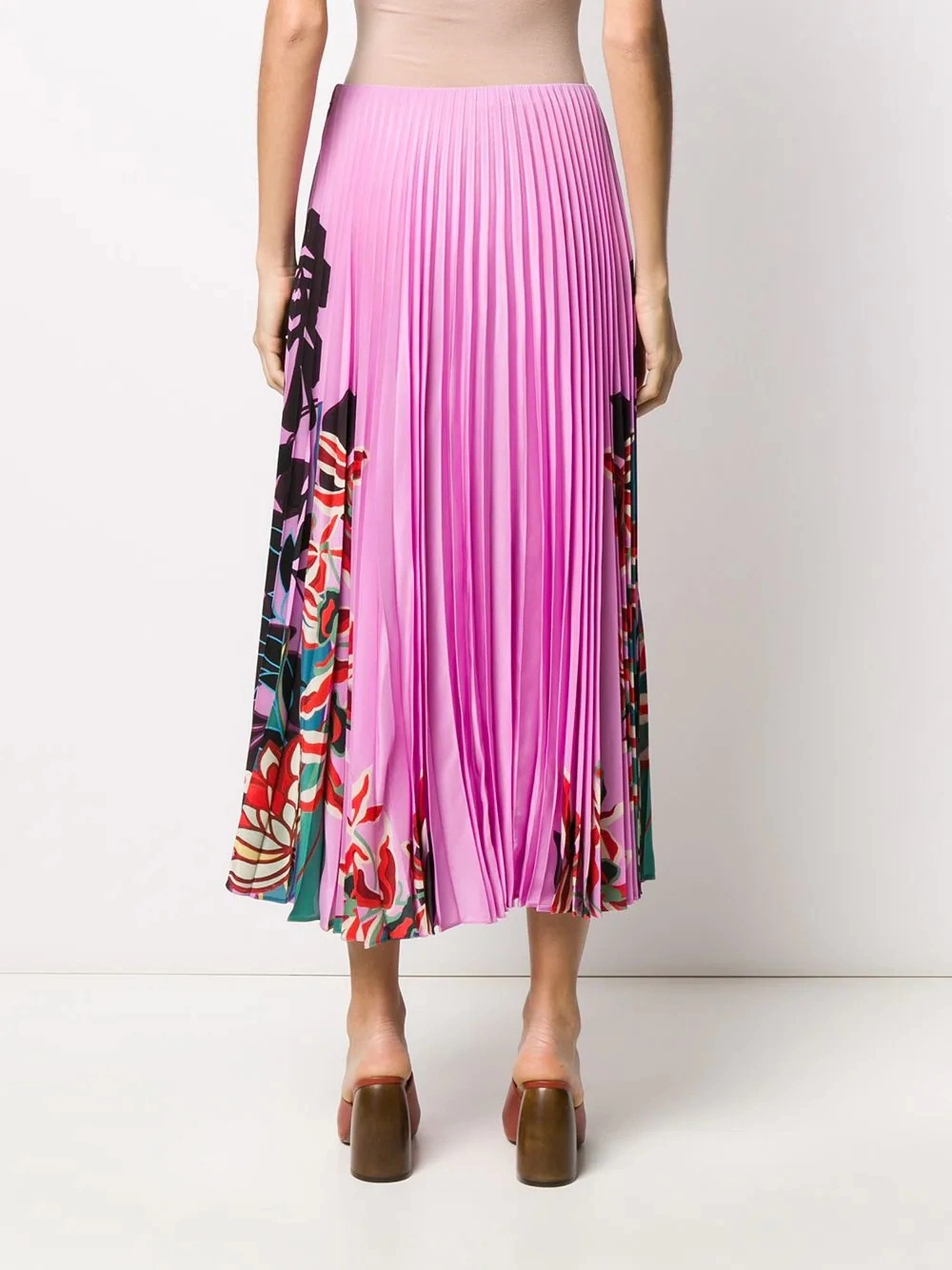 Women Fashion Floral Print Maxi Wholesale/Supplier Custom Private Label Pleated Skirt