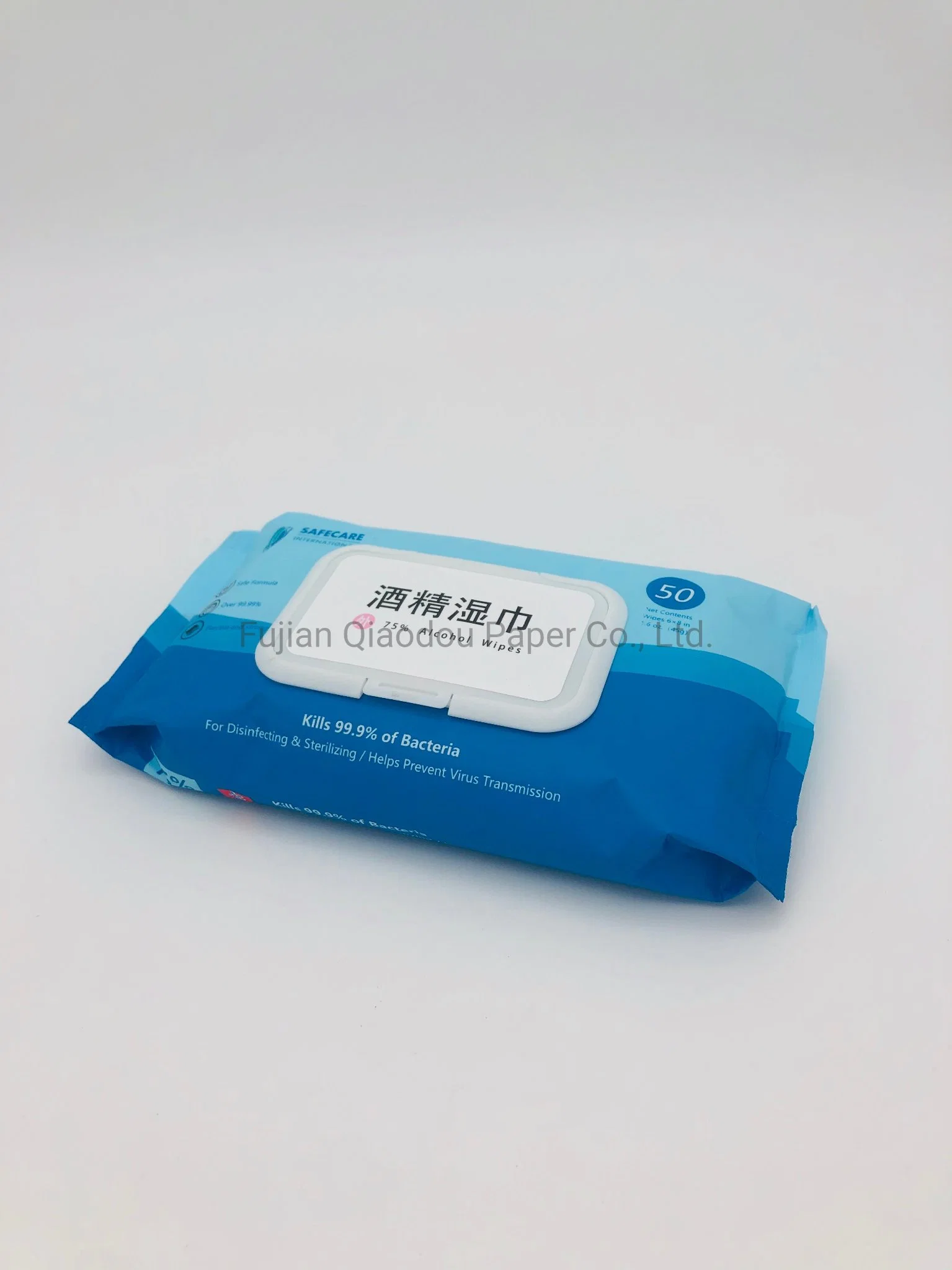 Qiaodou Skin Care Alcohol Gentle Killl 99.9% of Germs Sanitizing Wet Wipes