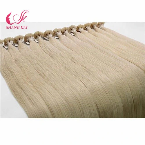 Mode de vente en gros d'usine Chaud 100% vierge Prebonded Flat-Tip humain hair extension