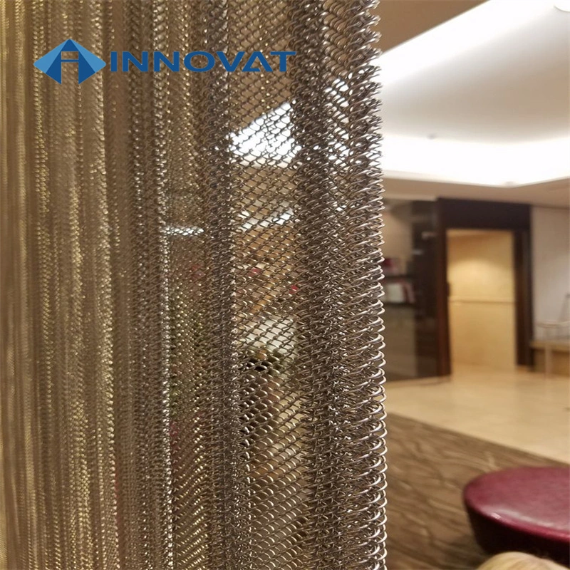 Aluminum Alloy Silver Chain Mail Mesh Metal Curtain Used for Decoration/Bathroom/Shower Room