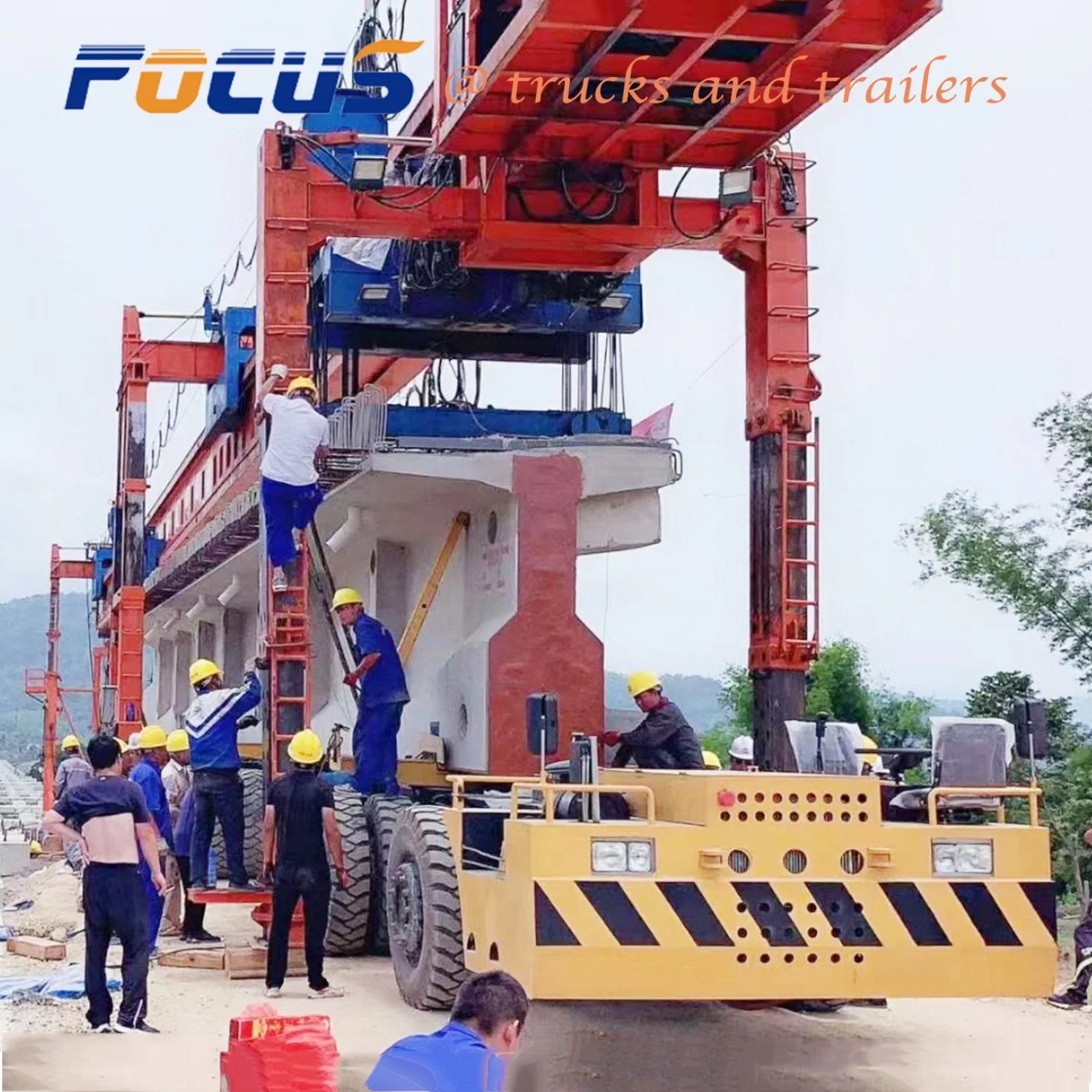 Cuadro de Portador Rubber-Tired viga Transporter con estación de tren o carretera grúa pórtico y el lanzamiento de Gantry