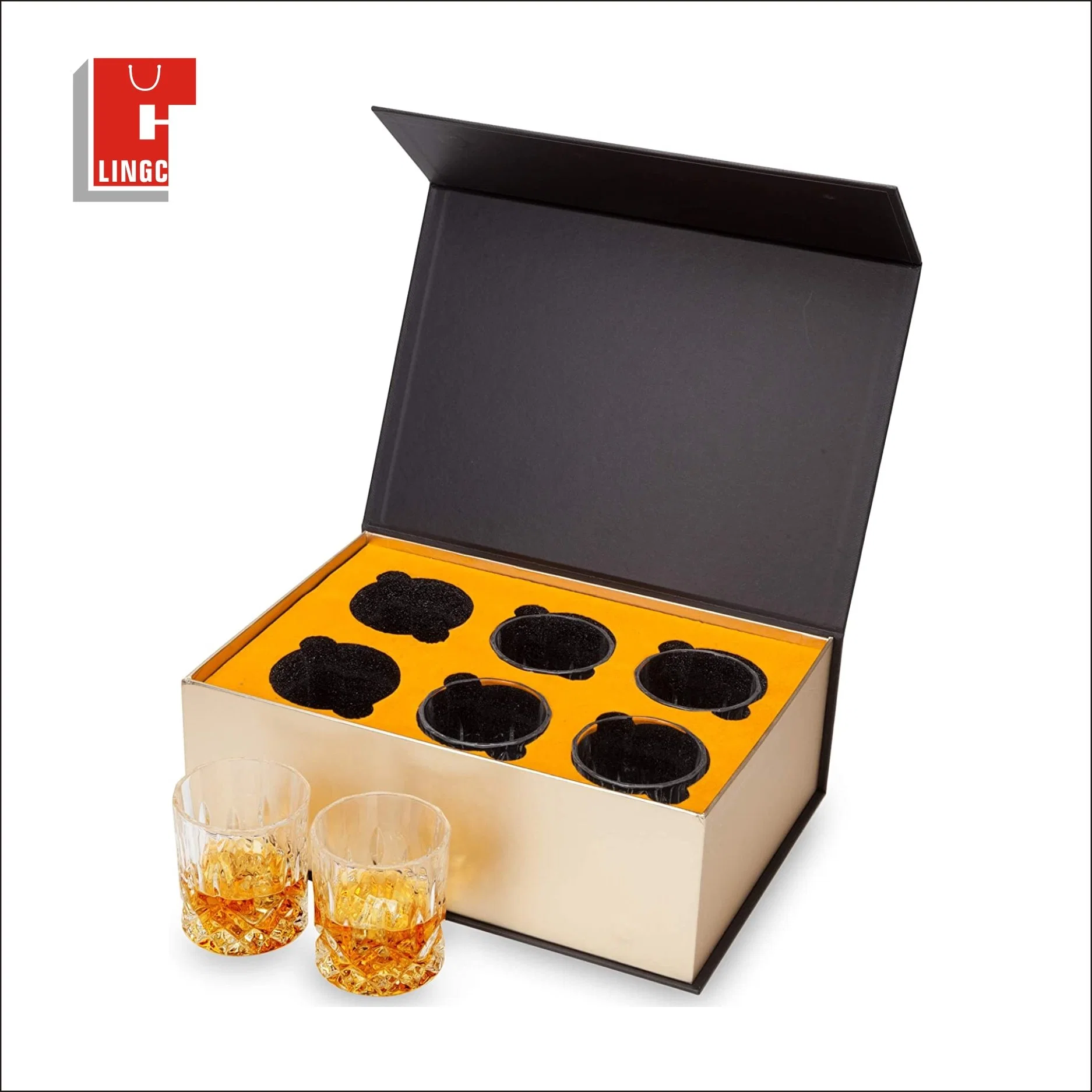 10oz Old Fashioned Crystal Low Ball Heavy Base Shot Whisky Glasses Box