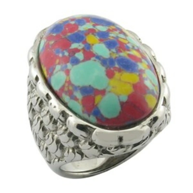 Western Style Multi-Color Changeable Stone Ring