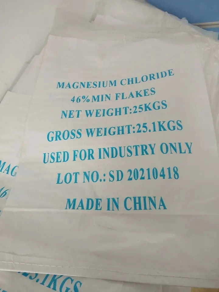 En vrac de qualité industrielle Jaune/Blanc paillettes de chlorure de magnésium hexahydraté Mgcl2 46 %