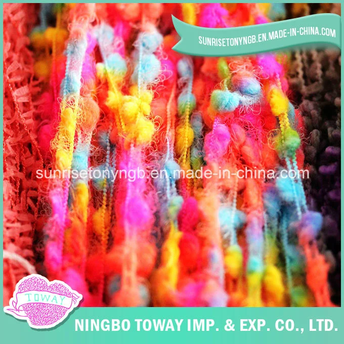 Party Soft Feather Shining Polyester Nylon Fancy Knittng Yarn