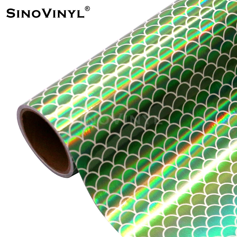 SINOVINYL Hot Sale Lajas holográficas Mosaic Plotter Plotter Plata Cuenco de corte Caja de regalo papel permanente de vinilo