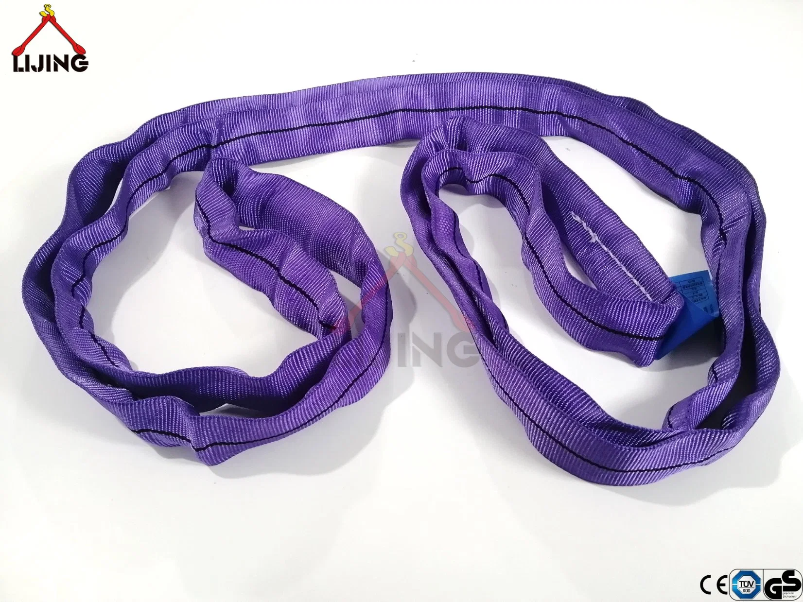 2m 1t 40mm Purple Polyester Lifting Endless Round Sling En1492-2: 2000