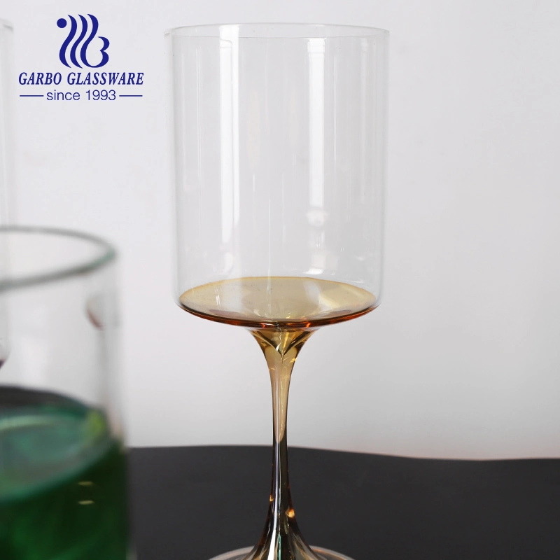 8oz High quality/High cost performance Handmade Cocktail Glass Cut Stemware Wine Cup for Bar and Home Party Use