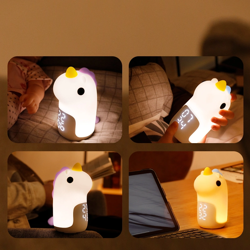 Cute Unicorn Night Light for Kids with Sunrise Alarm Clock