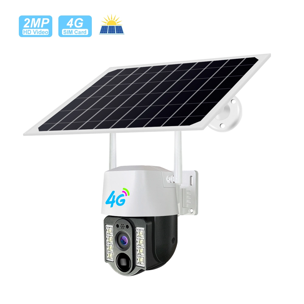 1,5 pulgadas 4G 5W Solar PTZ Seguridad WiFi CCTV Dome Cámara para exteriores