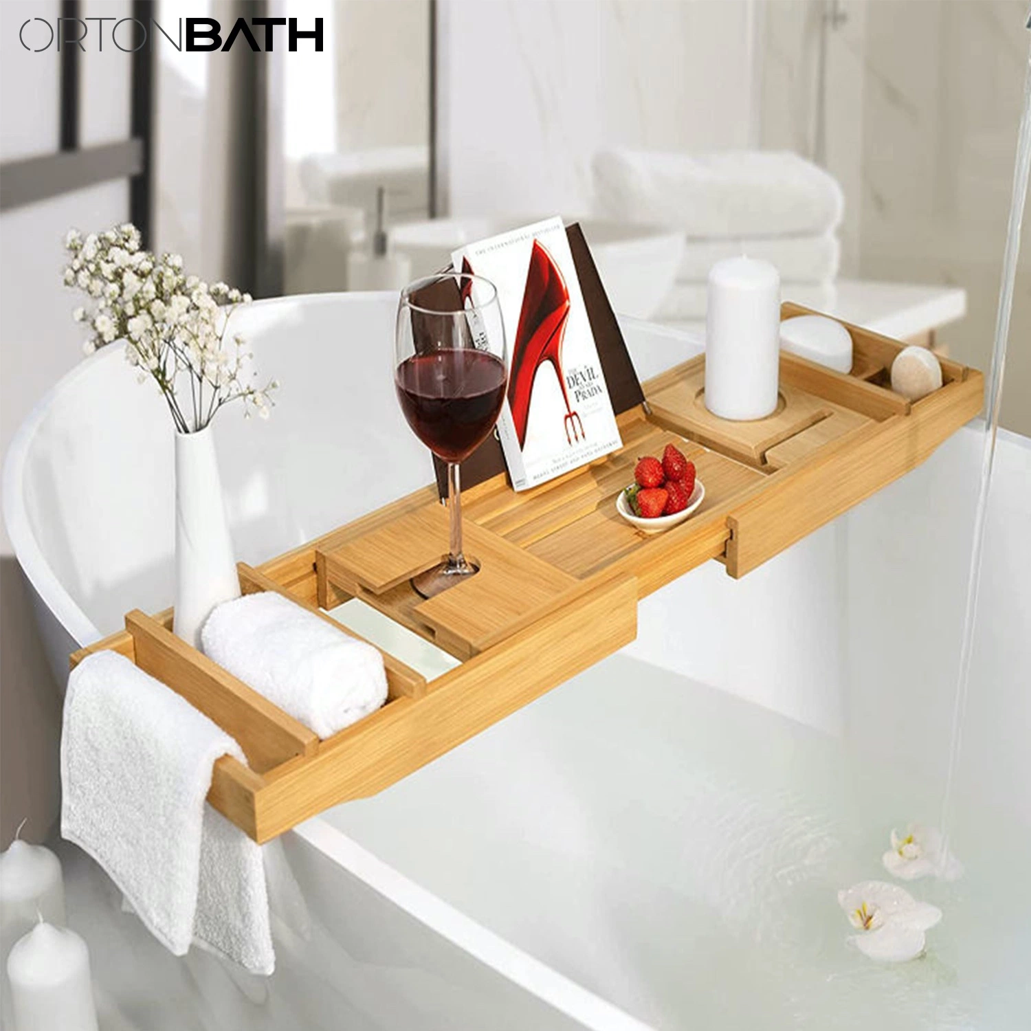 La base en laiton chromé Ortonbath Ss salle de bain de zinc Jeu matériel de support de papier de toilette, serviette serviette Rack d'accessoires de salle de bains de sonnerie