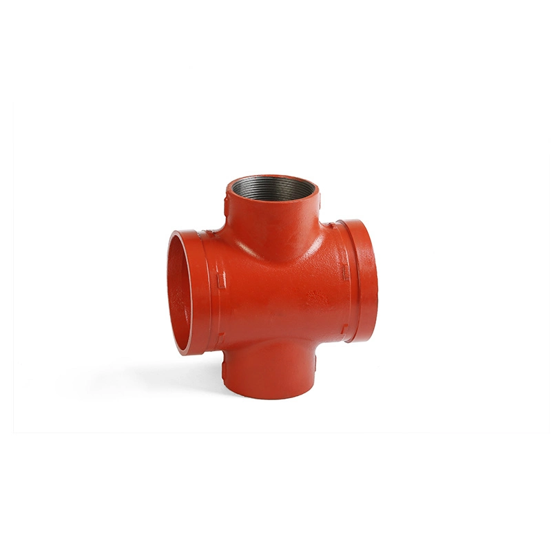 Ductile Iron FM/UL Pipe Fitting Grooved Joint Equal Cross for Fire Protection