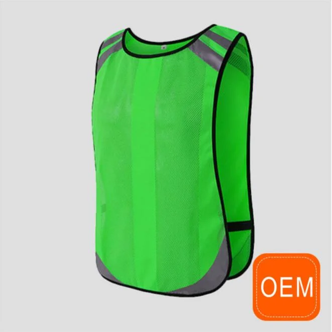 OEM Green Hi Vis Breathable Construction Vest, Reflective Cycling Safety Vest