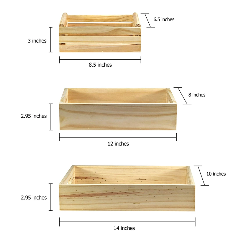 Cajas de almacenamiento de cajas de madera de los organizadores de la tabla de artesanía en madera de la sembradora La decoración del hogar