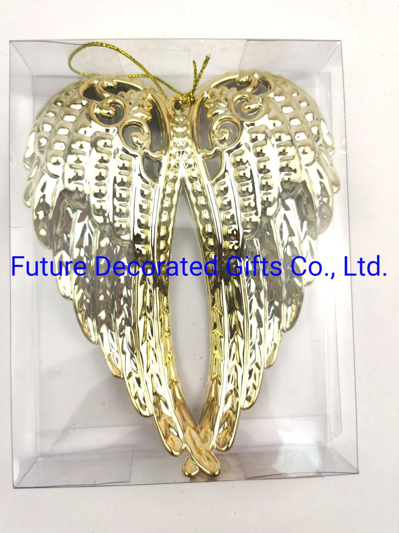 Christmas Wedding Decoration Gift Hanging Plastic Wing Ornament on Tree