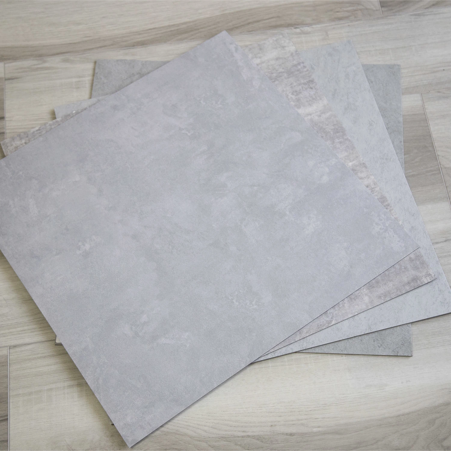 Fireproof High Gloss Marble Design PVC Vinyl Slated Flooring Lvt Flooring with Unilin Click