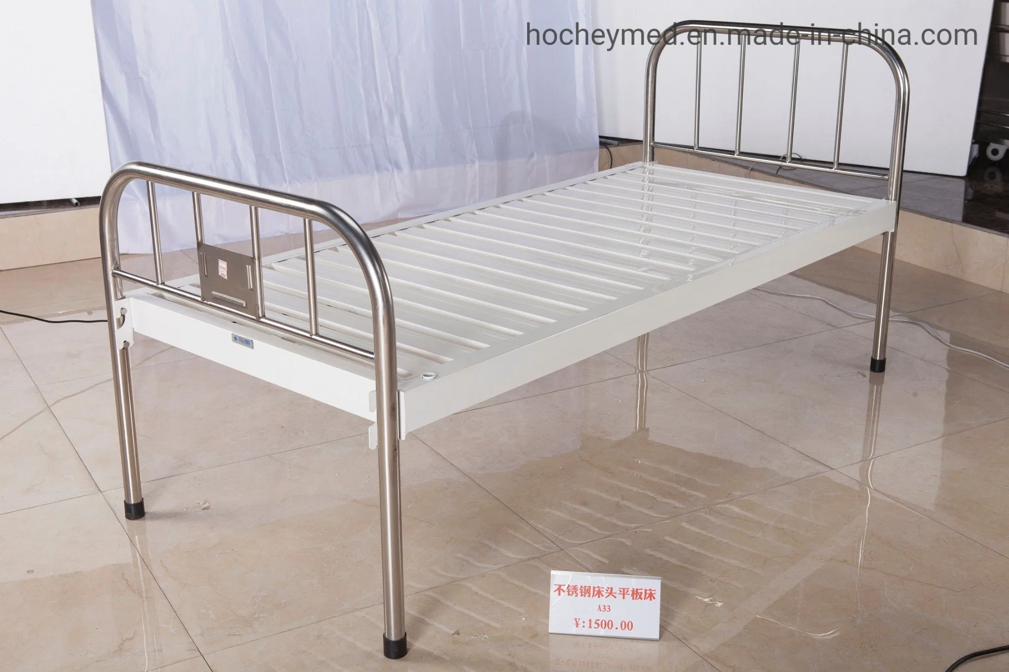 Hochey Medical Medical Equipment Cheap Manual Stainless Steel Hospital Beds Price