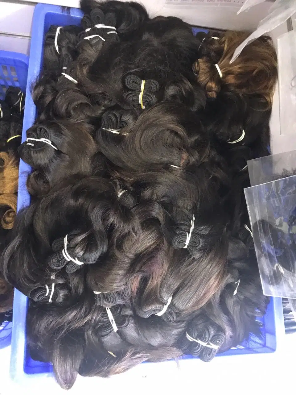 Chinese Bulk Hair Extensions Double Drawn Mongolian Hair