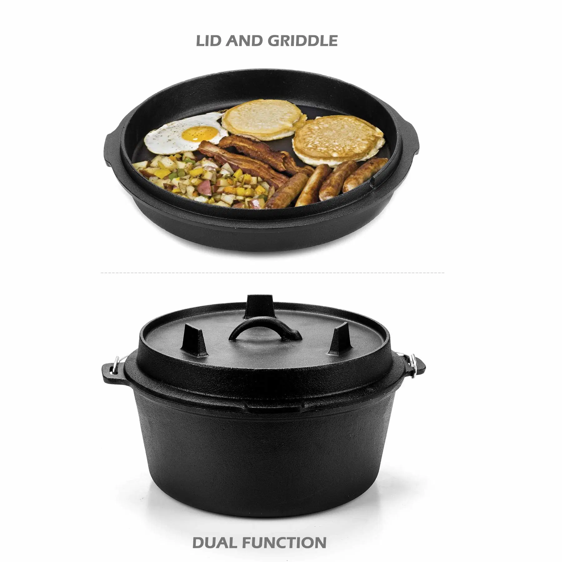 Discount Price Iron Dutch Oven Outdoor Pot Cooking Baking Camping Cookware Set