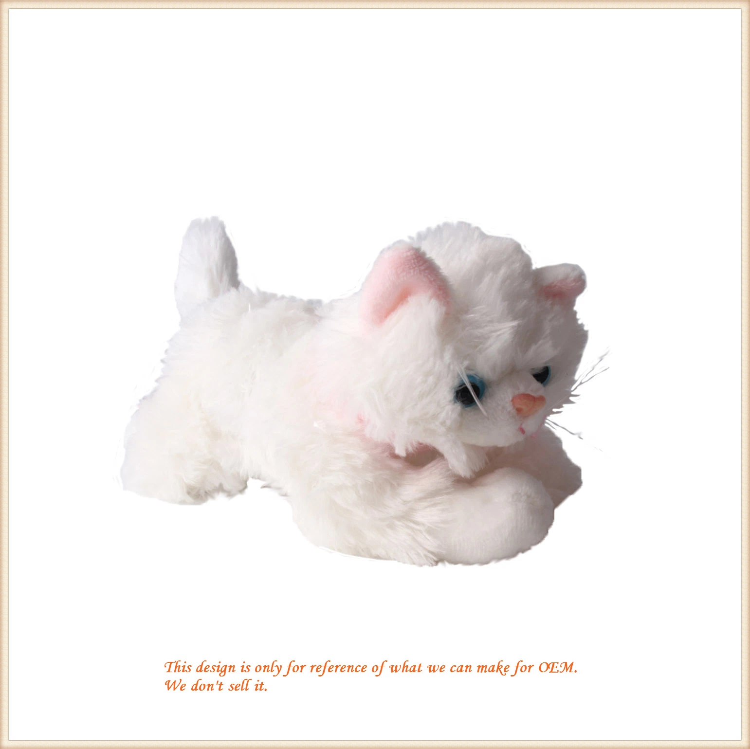 Blanco precioso gatito de peluche Peluche animales gatos juguetes para niños