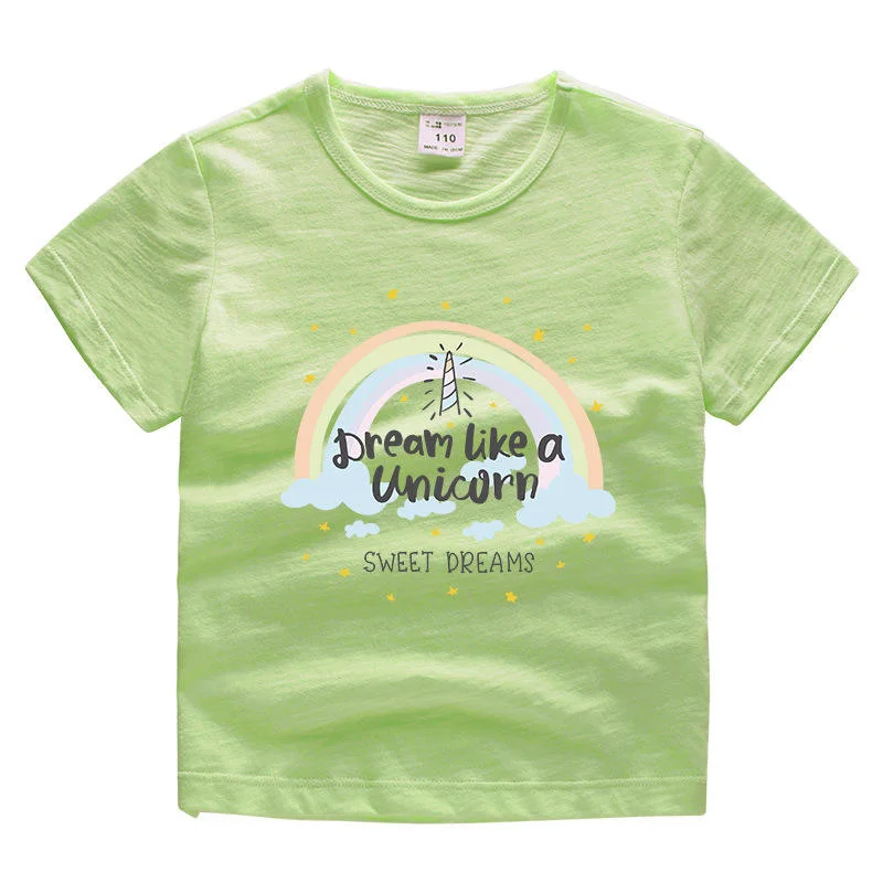 Summer Children's T-Shirts Short Sleeve Breathable 100% Cotton Kid Wear