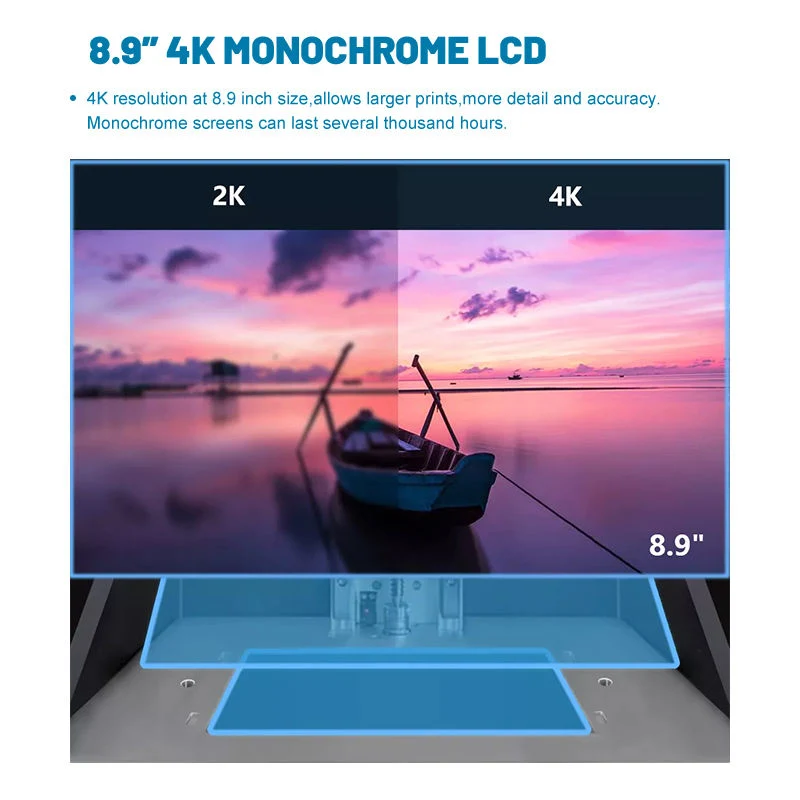 Velocidad de alta precisión de grado industrial impresora 3D de la pantalla LCD de resina con pantalla táctil de 3,5 pulg.