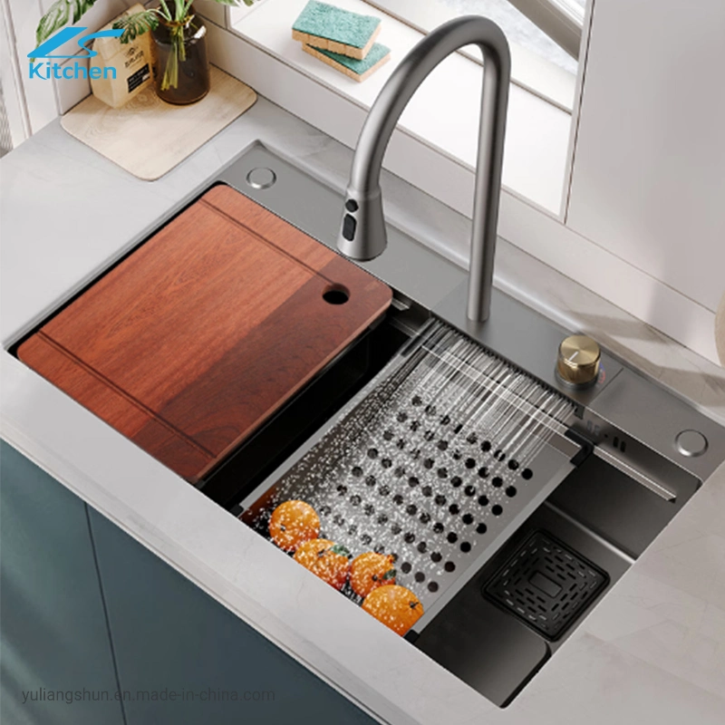 Foshan Stainless Steel Sinks Multi-Fuctional Waterfall Kitchen Sink