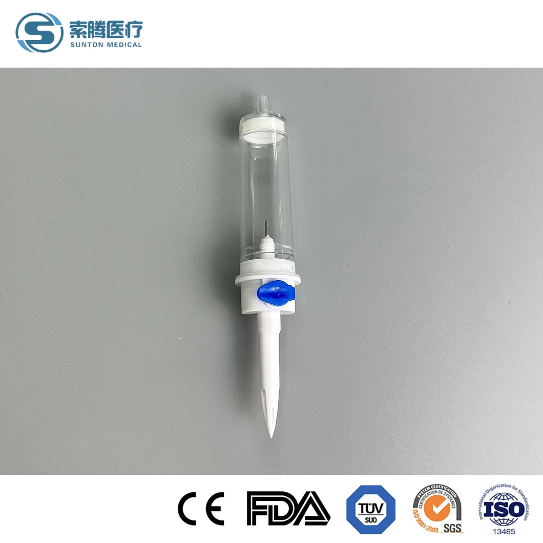 Sunton Wholesale/Supplier 135cm-150cm Size High-Quality PE PP ABS Natural Rubber Medical Stainless Steel SUS304 Material China Drip Chamber Supplier