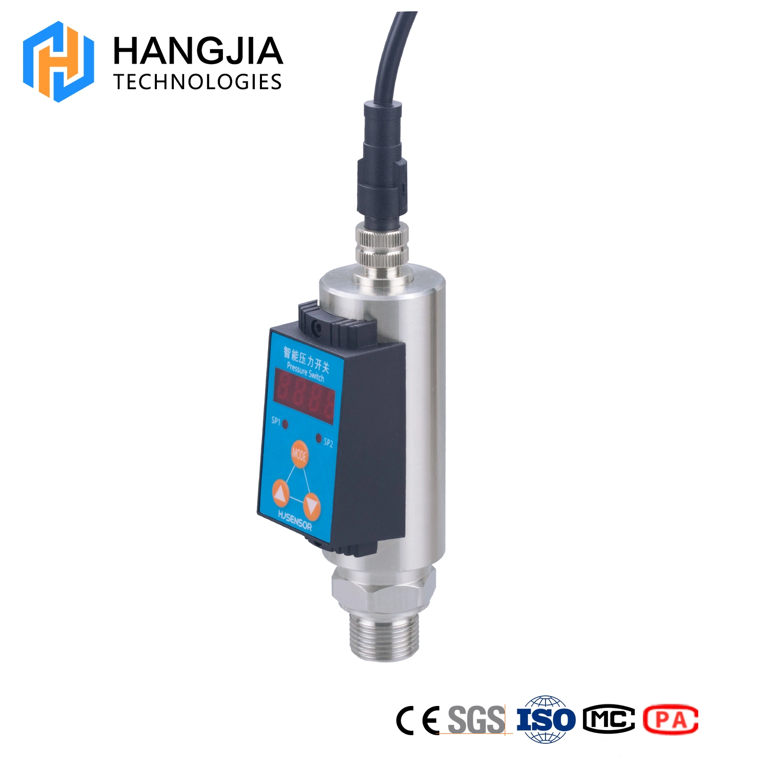 Two-way PNP Output Stainless Steel Pressure Switch with LED Display