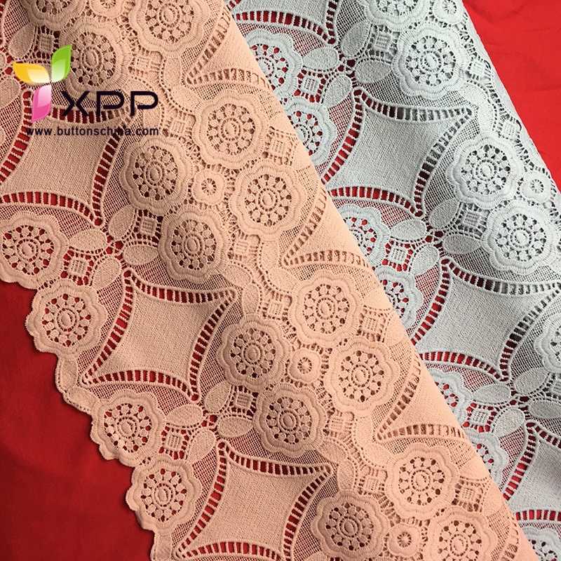 2019 Fashion Design More Color Cotton Fabric for Garments Curtain Polyester Garment Lace