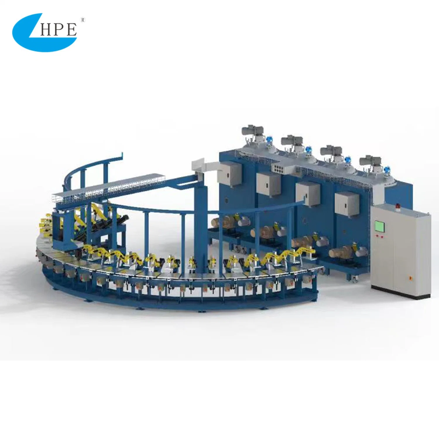 PU Foaming Injection Continuous Banana Type Polyurethane Foam Production Line