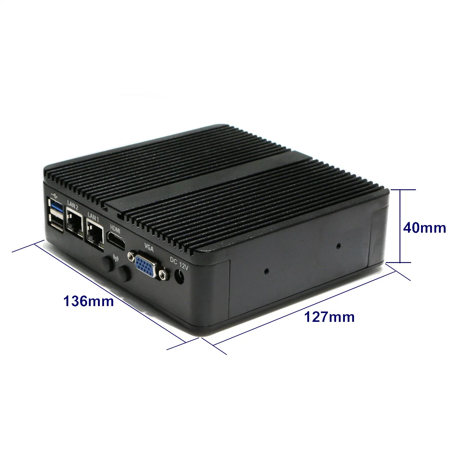 Design sem ventoinha Mini PC Hardware de Baixa Potência Industrial Computer tudo em um mini desktop PC