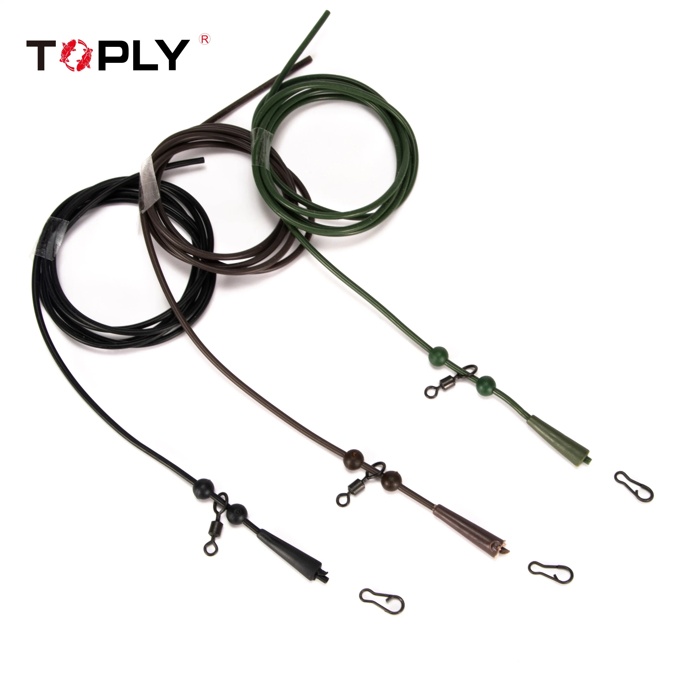Helicopter Rig Tubing Sleeves Tail Rubber Chod Rig Bead Chod Rig Roling Swivel Clips Kit Carp Fishing Accessories Set