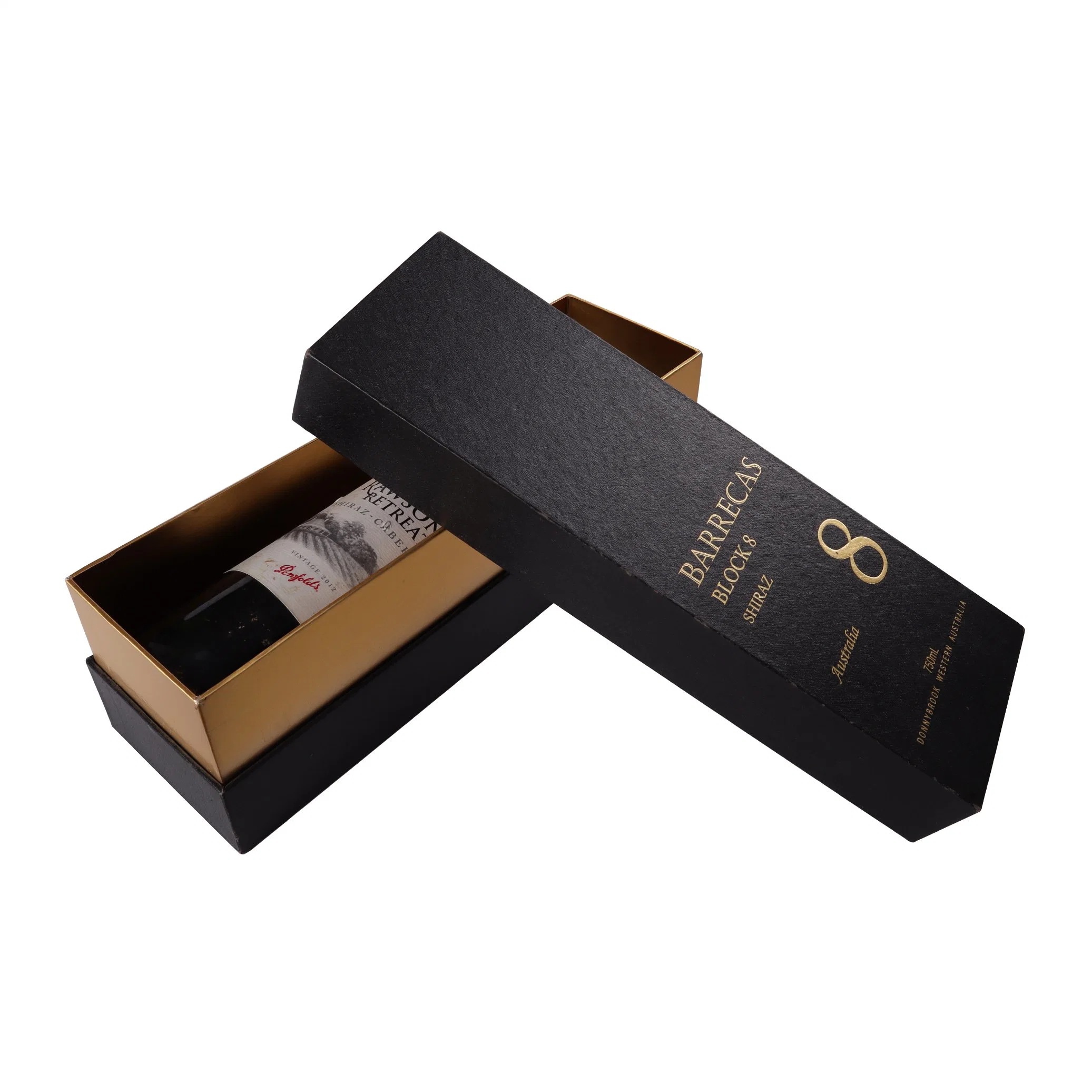 Bouteille de Vin Whisky de gros de l'emballage carton boîte cadeau pour une seule bouteille de vin