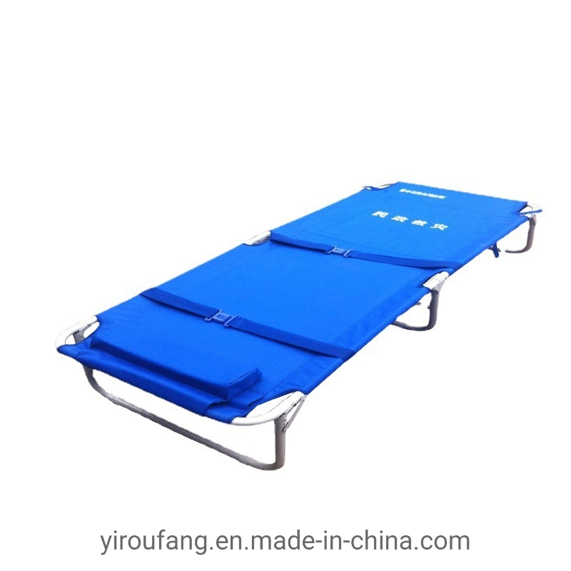 Outdoor Ultralight Compact Travel Aluminum Metal Emergency Relief Folding Bed, Adjustable Height Portable Sleeping Folding Camping Cot