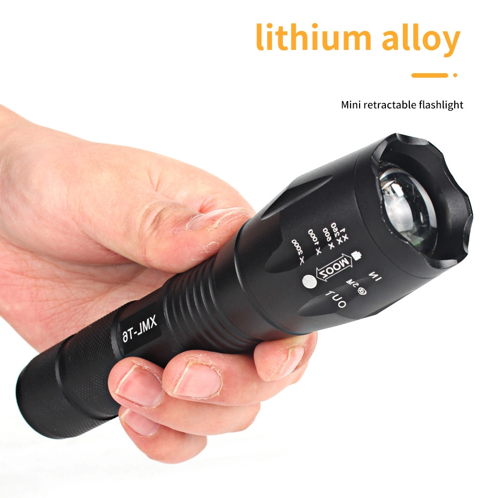 Helius Zoomable T6 LED Rechargeable High Power Mini Flashlight