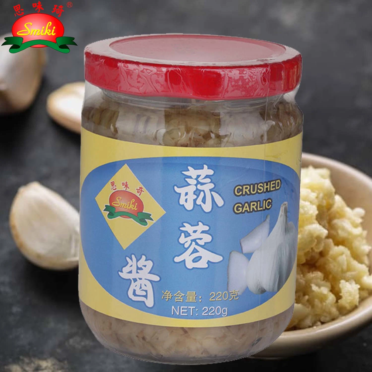 220g Crushed Garlic Vs Minced Made in China