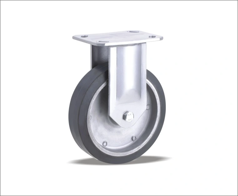 Top Quality Aluminum Core Swivel Caster with Elastic Rubber Wheels