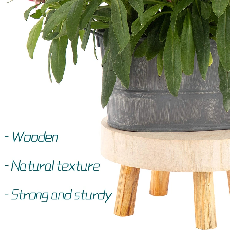 Round Decorative Flower Shelf Mini Wooden Stool Display Stand