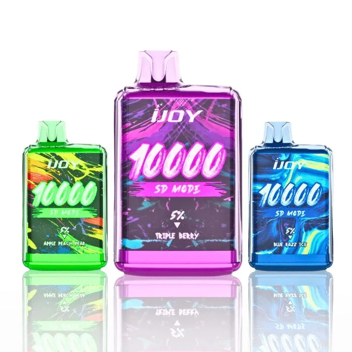 Ijoy Bar SD 10000 Nicotine Free E Cigarettes Wholesale Disposable Vape Pen Cartridge Type-C Rechargeable Mesh Coil