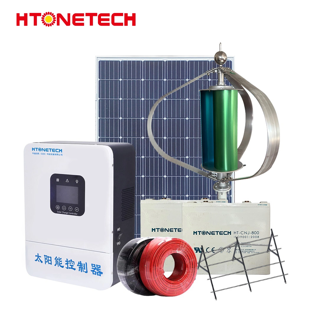 Htonetech 100W Mono Solar Panel Manufacturers Solar System Home Power on Grid China Wind Hybrid Power Systems with Best Wind Power Generator